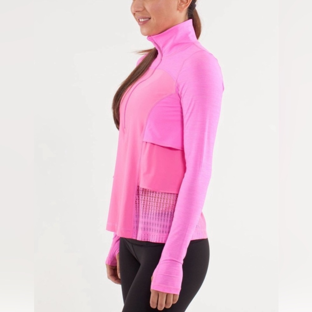 Lululemon Sun Runner Hybrid Pullover Pink Size 6